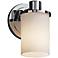 Justice Design Rondo 7 3/4" High Chrome Wall Sconce