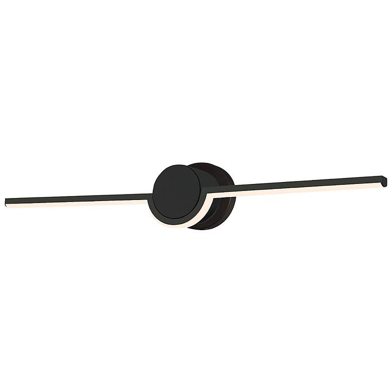 Image 3 Justice Design Semicirculo 24" Wide Black 4-Light Bath Light