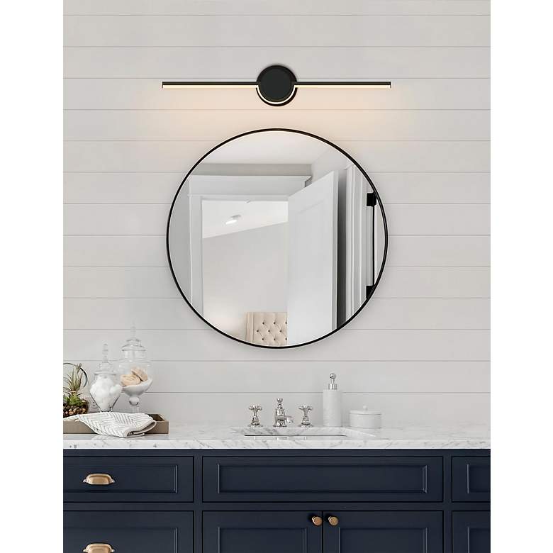 Image 5 Justice Design Semicirculo 24" Wide Black 4-Light Bath Light more views