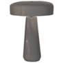 Justice Design Spire 17.75" Gloss Gray Modern Ceramic Dome Table Lamp