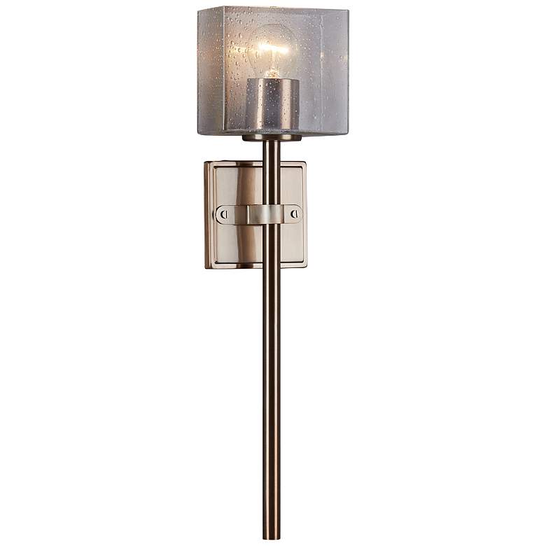 Image 1 Justice Design Spruce 21 1/2 inch High Brushed Brass Wall Sconce