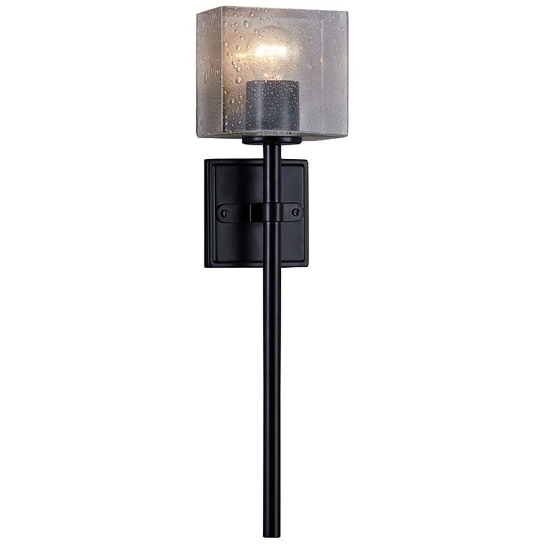 Image 1 Justice Design Spruce 21 1/2 inch High Matte Black Wall Sconce