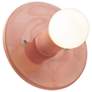 2_Justice Design Stepped Discus 8"H Gloss Blush Wall Sconce