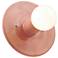 Justice Design Stepped Discus 8"H Gloss Blush Wall Sconce