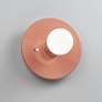 1_Justice Design Stepped Discus 8"H Gloss Blush Wall Sconce