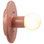 4_Justice Design Stepped Discus 8"H Gloss Blush Wall Sconce more views