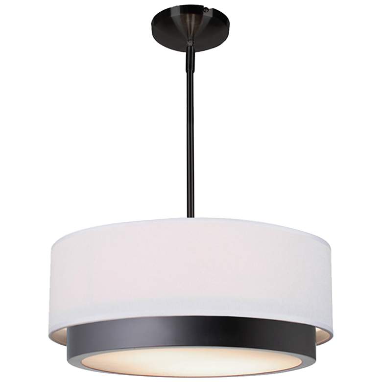 Image 2 Justice Design Tate 15 3/4"W Matte Black LED Pendant Light