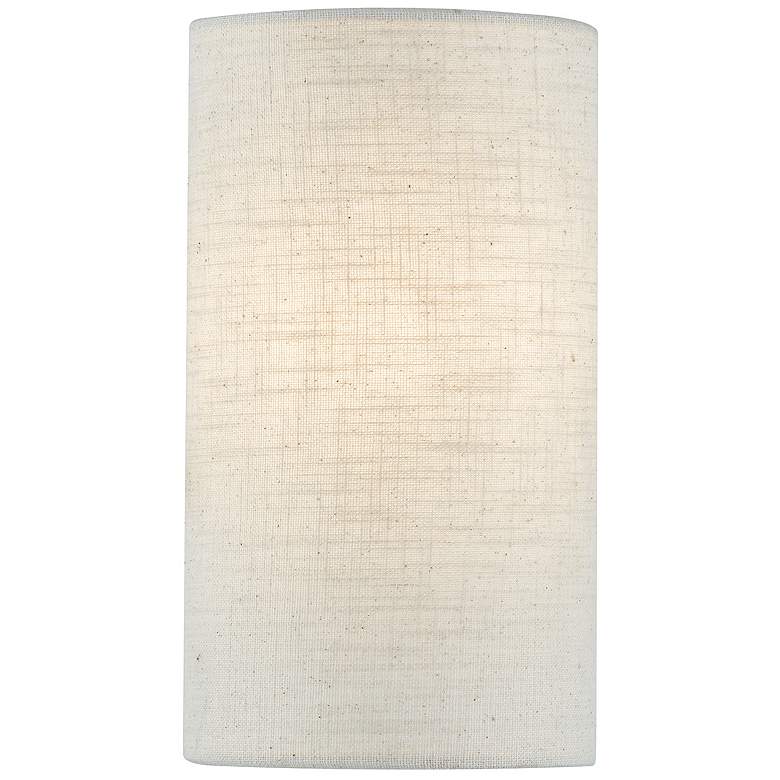 Image 3 Justice Design Tebbe 10" High Cream Linen Wall Sconce