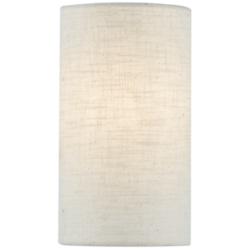 Justice Design Tebbe 10" High Cream Linen Wall Sconce