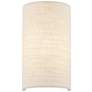 4_Justice Design Tebbe 10" High Cream Linen Wall Sconce more views