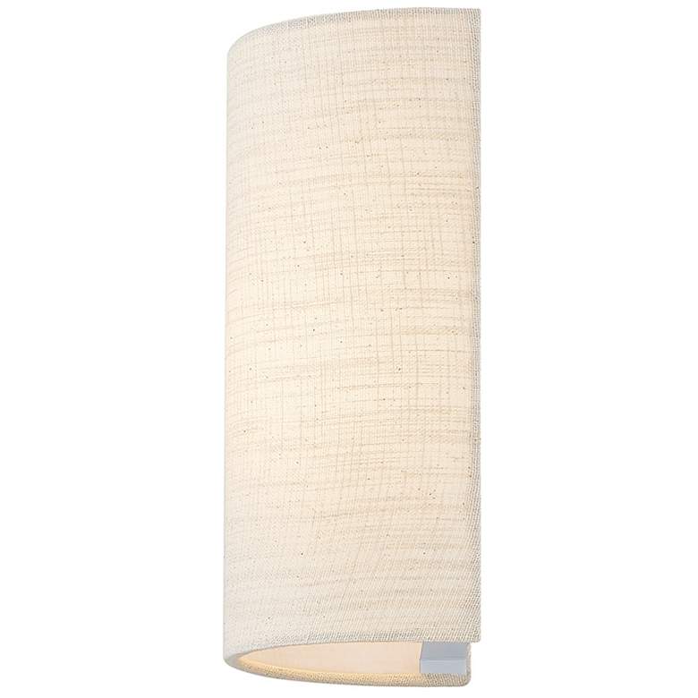 Image 6 Justice Design Tebbe 10" High Cream Linen Wall Sconce more views