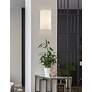 7_Justice Design Tebbe 10" High Cream Linen Wall Sconce more views