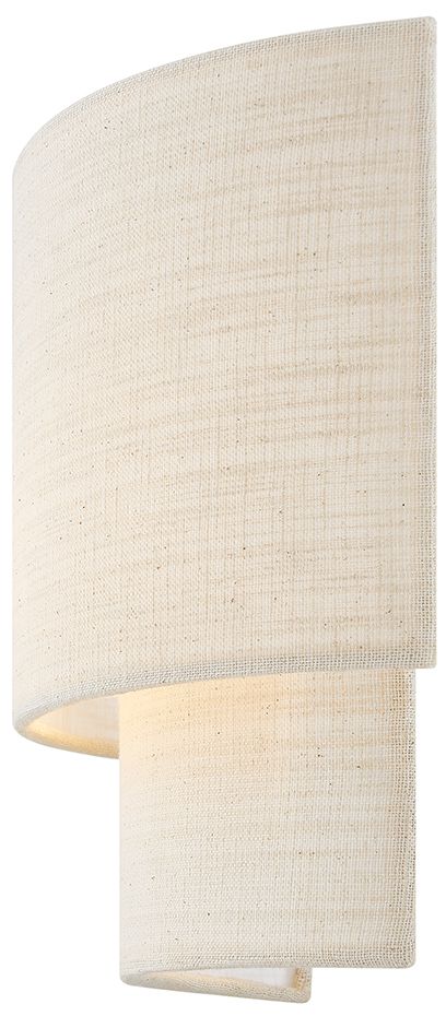 Image 4 Justice Design Textile 10" High Cream Linen ADA Wall Sconce Set of 2 more views