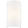 Justice Design Textile 10" High White Linen Cylinder Wall Sconce