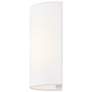 4_Justice Design Textile 10" High White Linen Cylinder Wall Sconce more views