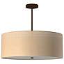 Justice Design Textile 24"W Dark Bronze Drum Pendant Light