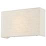 1_Justice Design Textile 8" High Cream Linen Wall Sconce