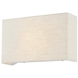 Justice Design Textile 8" High Cream Linen Wall Sconce