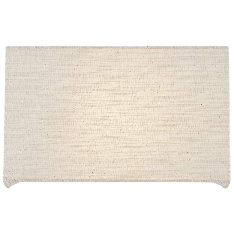 Image 2 Justice Design Textile 8" High Cream Linen Wall Sconce more views