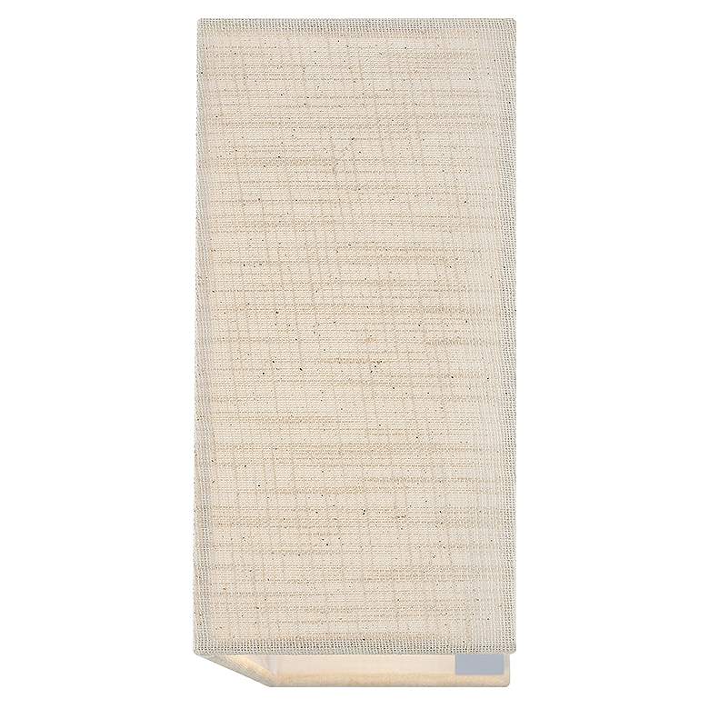 Image 3 Justice Design Textile 8" High Cream Linen Wall Sconce more views