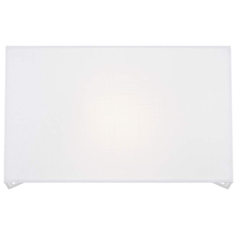 Image 3 Justice Design Textile 8" High White Linen Rectangular ADA Wall Sconce more views