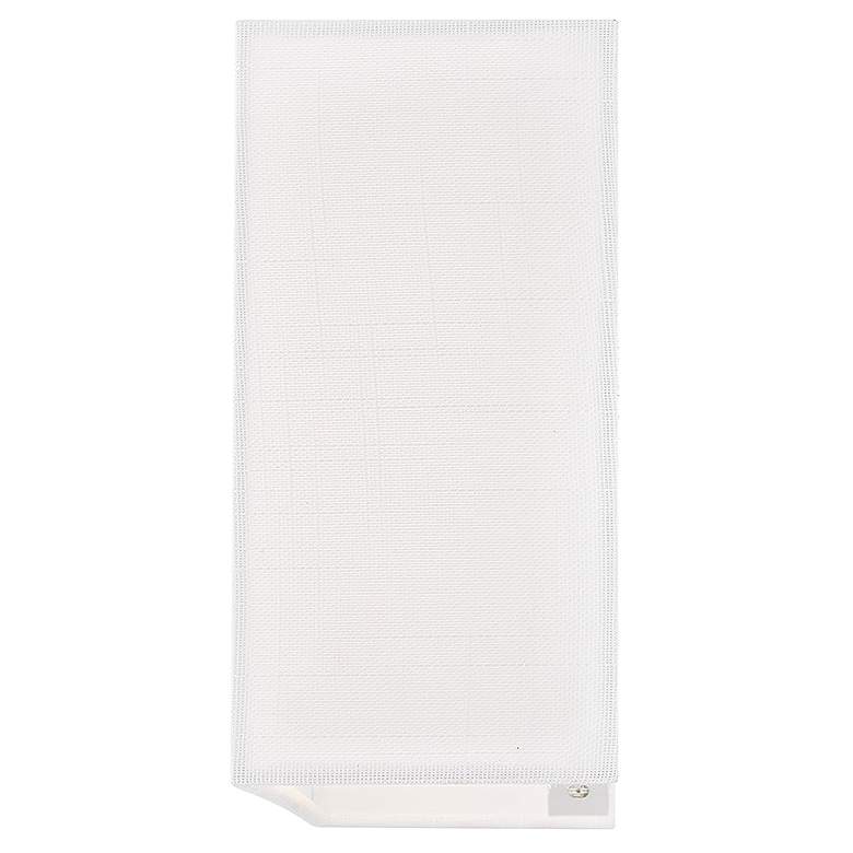 Image 4 Justice Design Textile 8" High White Linen Rectangular ADA Wall Sconce more views