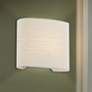1_Justice Design Textile 9 3/4" High Cream ADA Wall Sconce