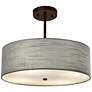 2_Justice Design Textile Classic 18" Wide Bronze Gray Drum Pendant Light