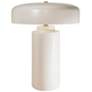 Justice Design Tower 16.5" Matte White Ceramic Mushroom Table Lamp