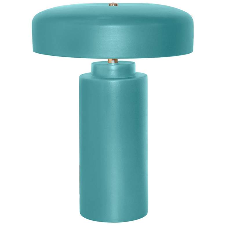 Image 1 Justice Design Tower 16.5" Modern Reflecting Pool Blue Ceramic Lamp