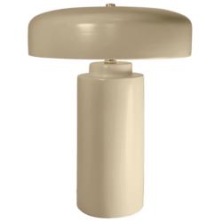 Justice Design Tower 16.5&quot; Vanilla White Ceramic Mushroom Table Lamp