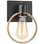 Justice Design Volta 10"H Matte Black and Brass Wall Sconce