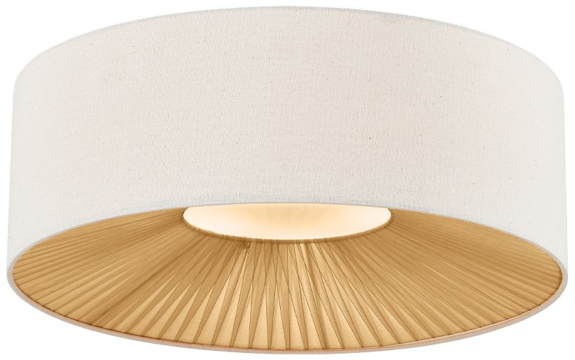Justice Design Warren 18"W Cream Drum Ceiling Light