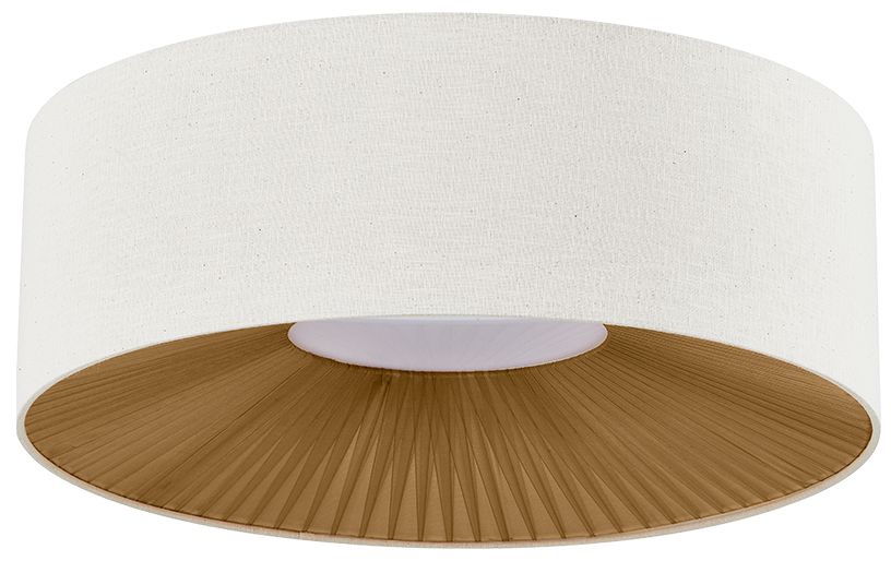 Image 5 Justice Design Warren 18"W Cream Drum Ceiling Light more views