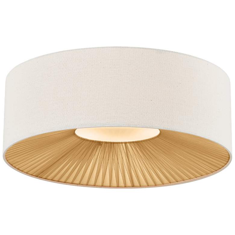 Image 2 Justice Design Warren 18"W Matte Black Drum Ceiling Light