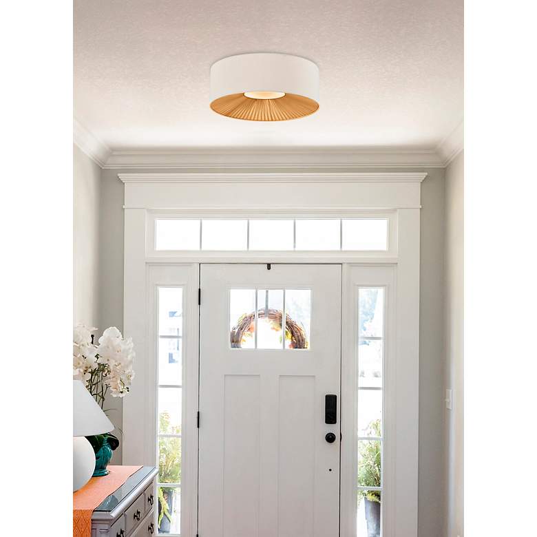 Image 4 Justice Design Warren 18"W Matte Black Drum Ceiling Light more views