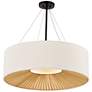 1_Justice Design Warren 36"W Matte Black Drum Pendant Light