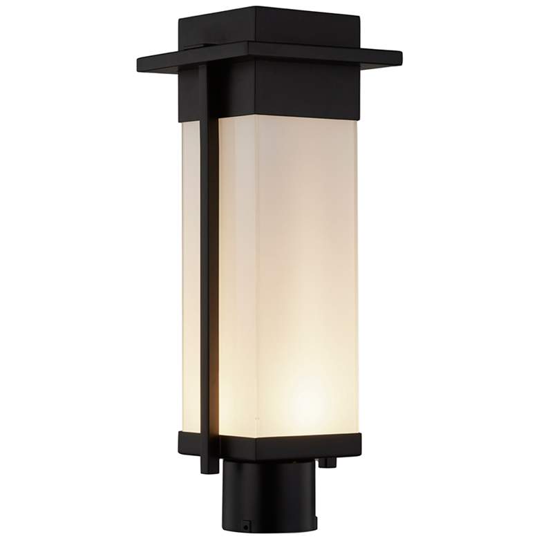 Image 1 Justice Fusion™ Pacific 18" High Matte Black LED Post Light