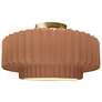Justice Radiance 14 1/2" Brushed Brass Adobe Brown Ceiling Light