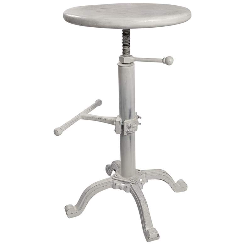 Image 1 Justin Whitewash Adjustable Barstool