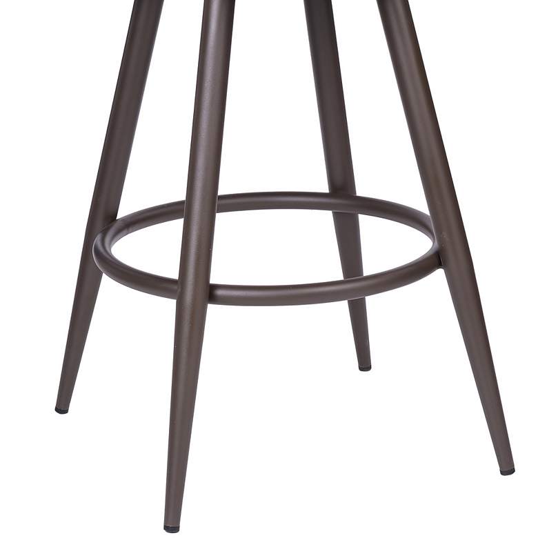 Justine 30&quot; Brown Faux Leather and Brown Metal Bar Stool more views