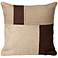 Jute 18" Square Block Designer Pillow