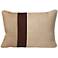 Jute 20" Wide Rectangular Block Designer Pillow