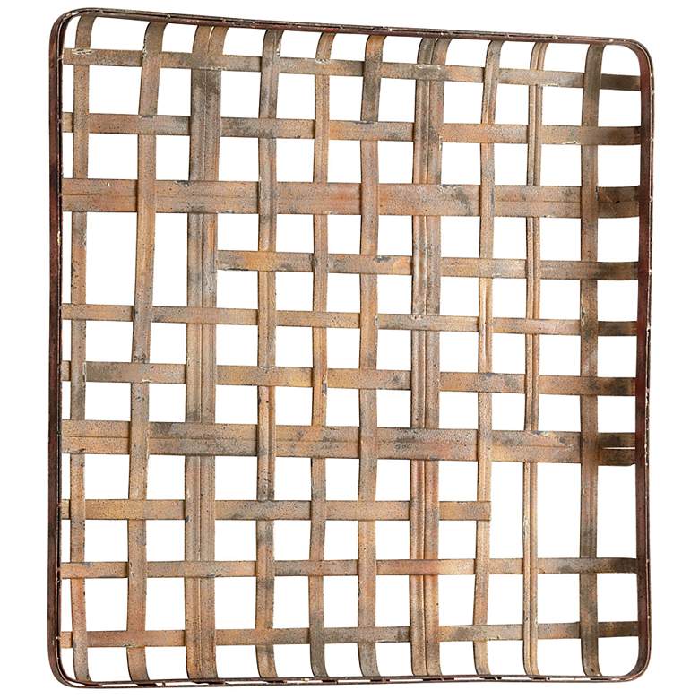 Image 1 Jute Woven 31 1/2" Square Metal Wall Decor Ornament