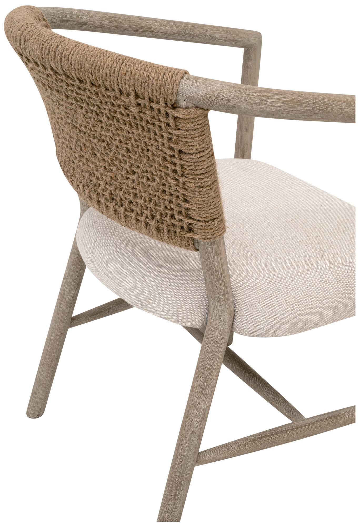 Juxtaposition Accent Chair, Bisque, Natural Gray Oak