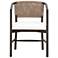 Juxtaposition Accent Chair, LiveSmart Peyton-Pearl, Matte Brown Oak