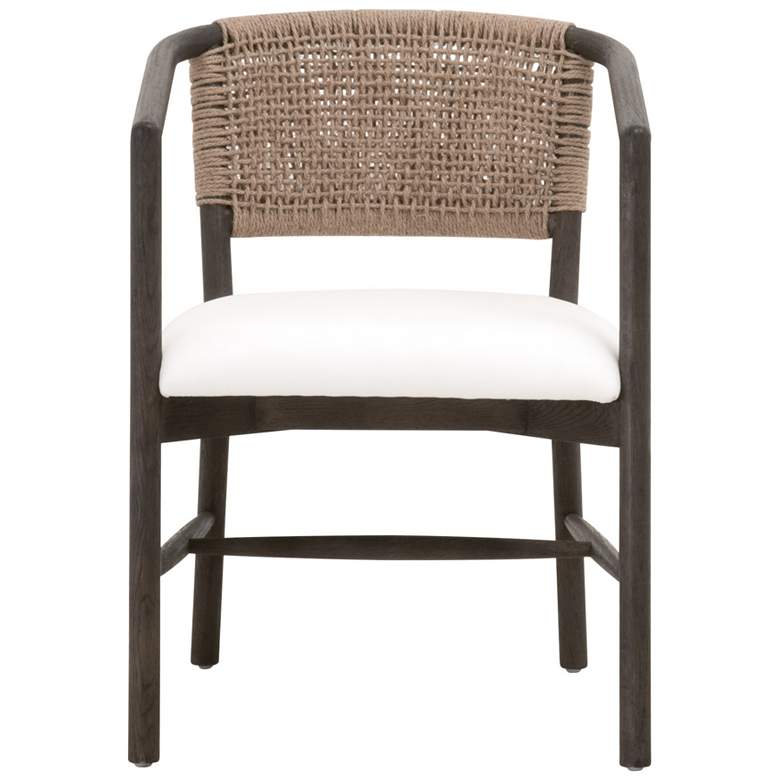 Image 1 Juxtaposition Accent Chair, LiveSmart Peyton-Pearl, Matte Brown Oak