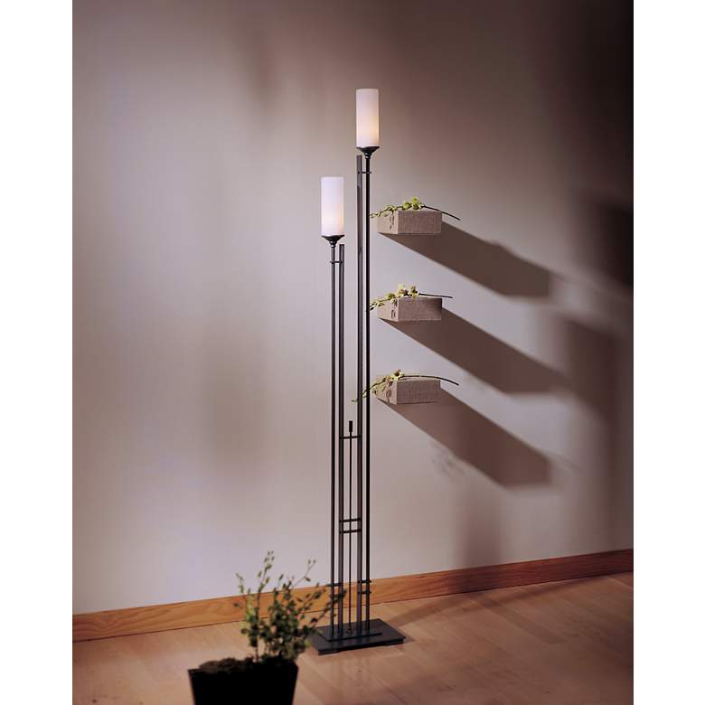 Image 1 Hubbardton Forge Metra Twin 74 3/4 inch High Floor Lamp in scene