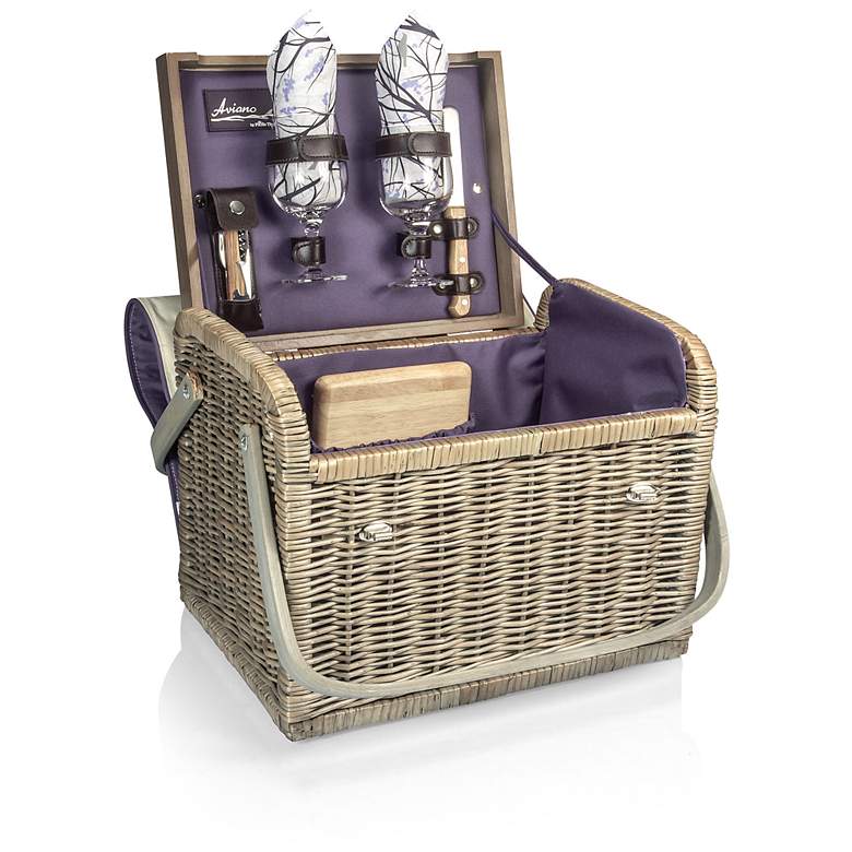 Image 1 Kabrio Aviano Insulated Wine and Cheese Set Basket