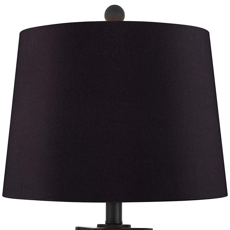 Image 7 Kacey Metal LED Night Light USB Black Shade Table Lamps Set of 2 more views